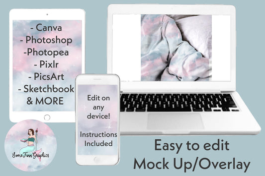 Realistic Duvet Blanket Mock Up