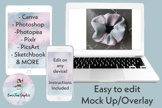 Realistic Scrunchie Mock Up