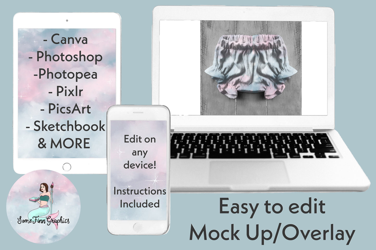 Realistic Ruffled Shorties Mock Up