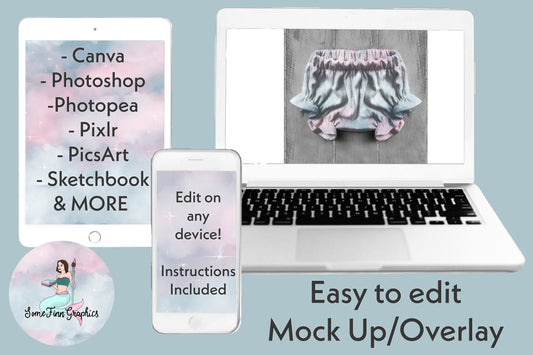 Realistic Ruffled Shorties Mock Up