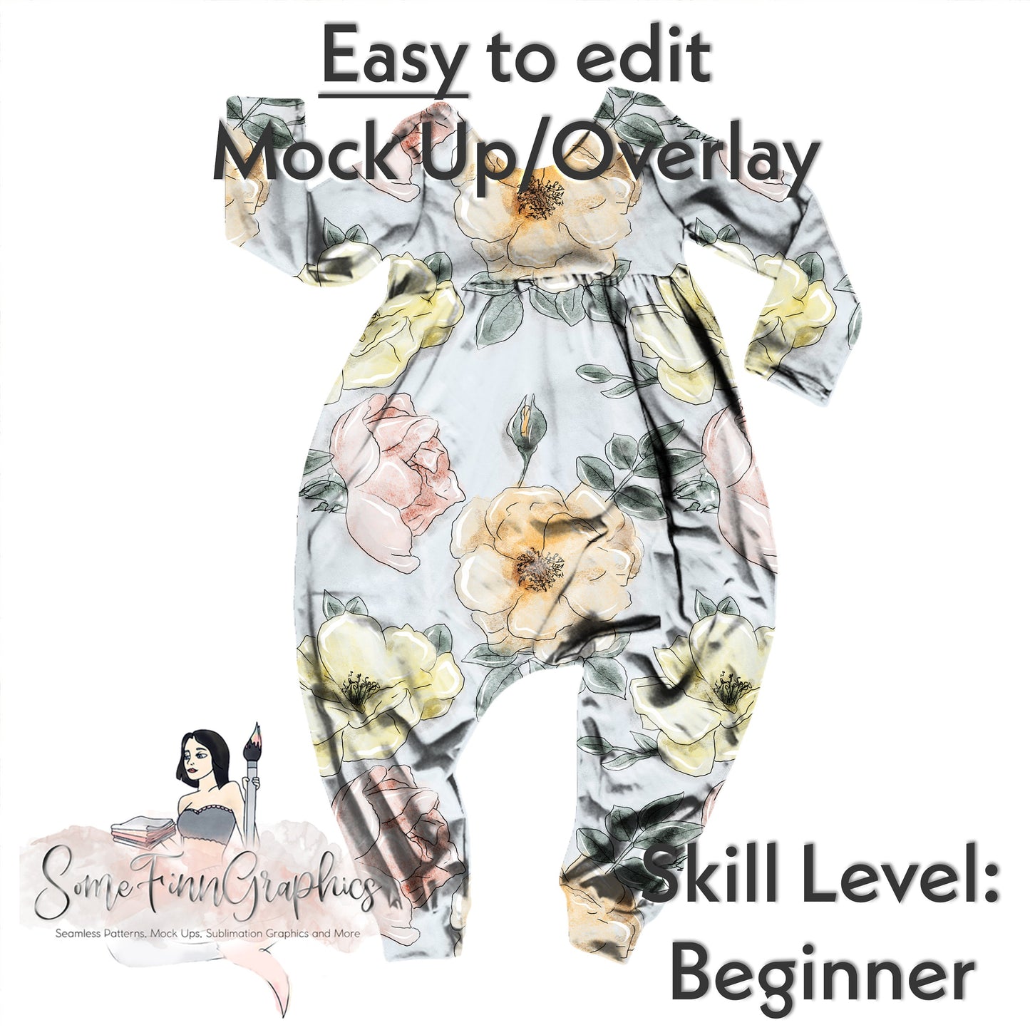 Realistic Alleycat Romper Mock Up