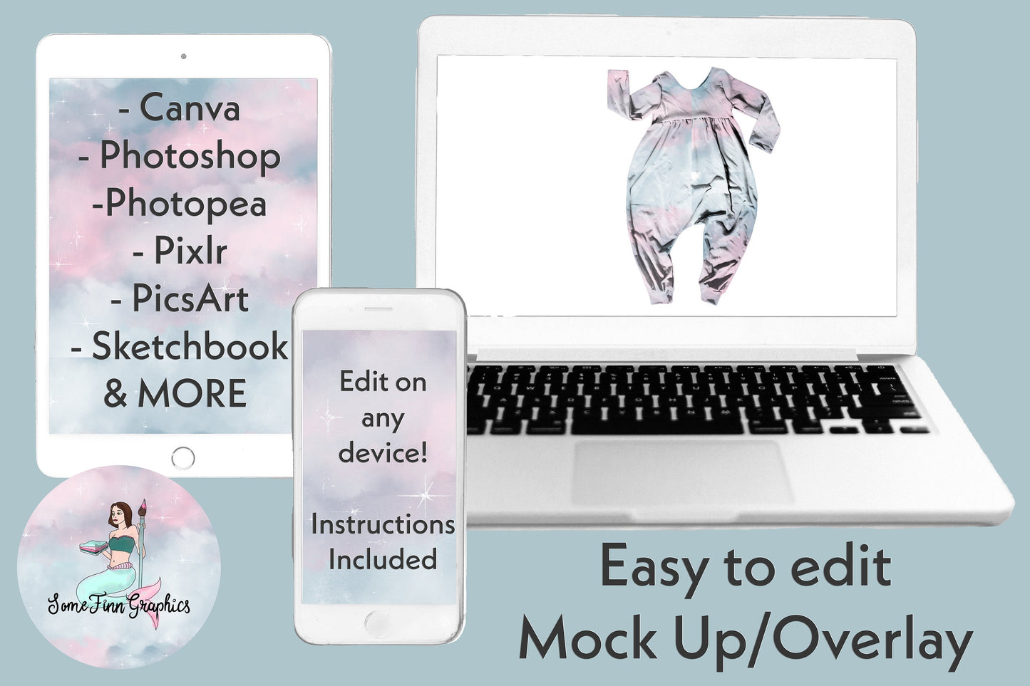 Realistic Alleycat Romper Mock Up