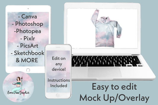 Realistic Cowl Sweatshirt Mock Up