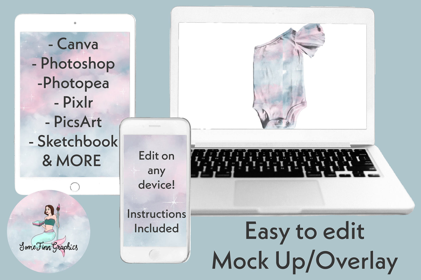 Realistic Flutter One Sleeve Leo Mock Up