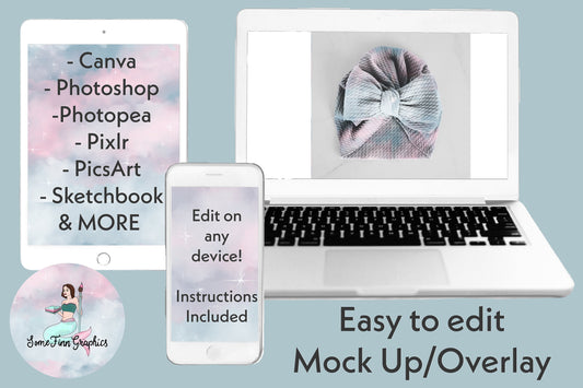 Realistic Bow Turban Mock Up