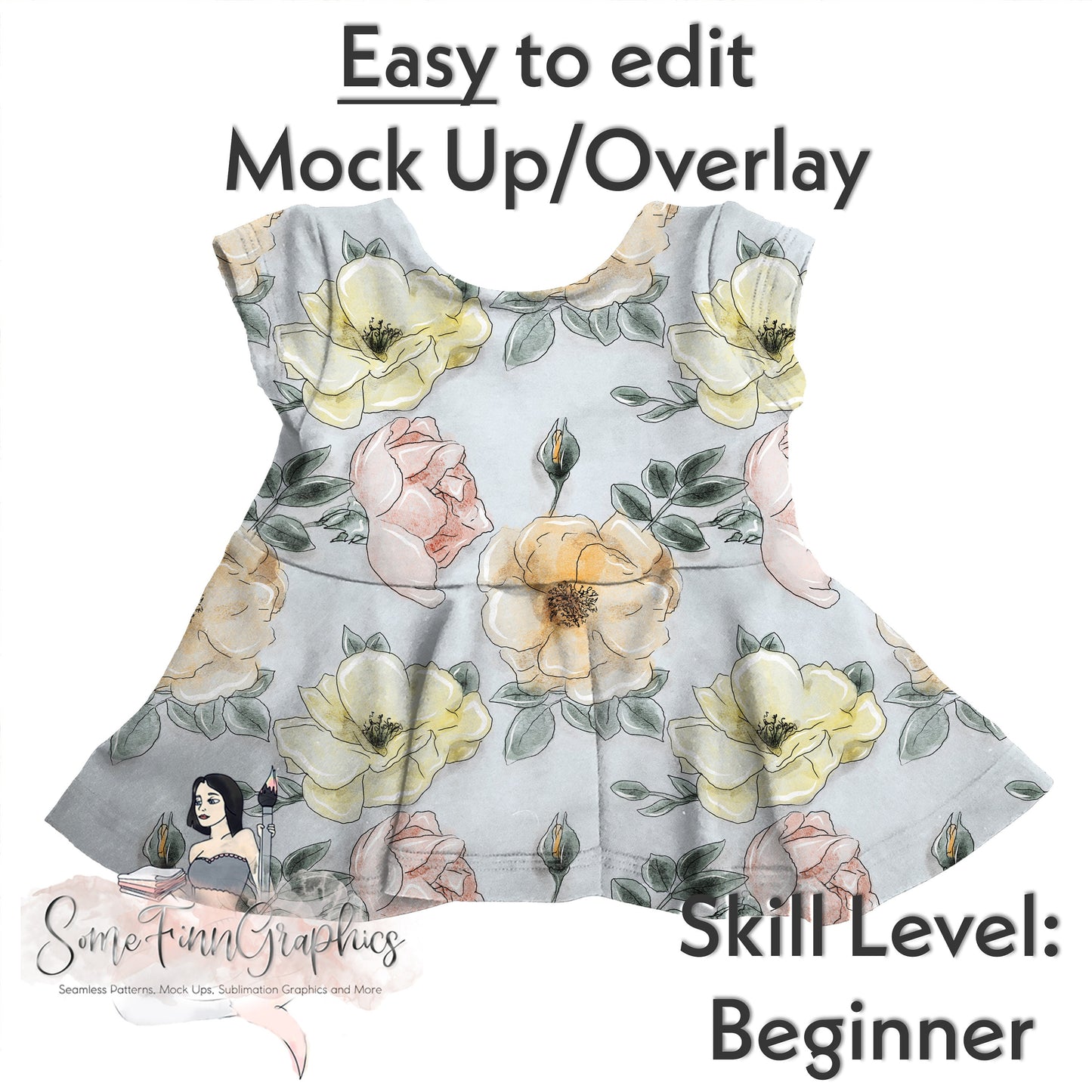 Realistic Peplum Mock Up