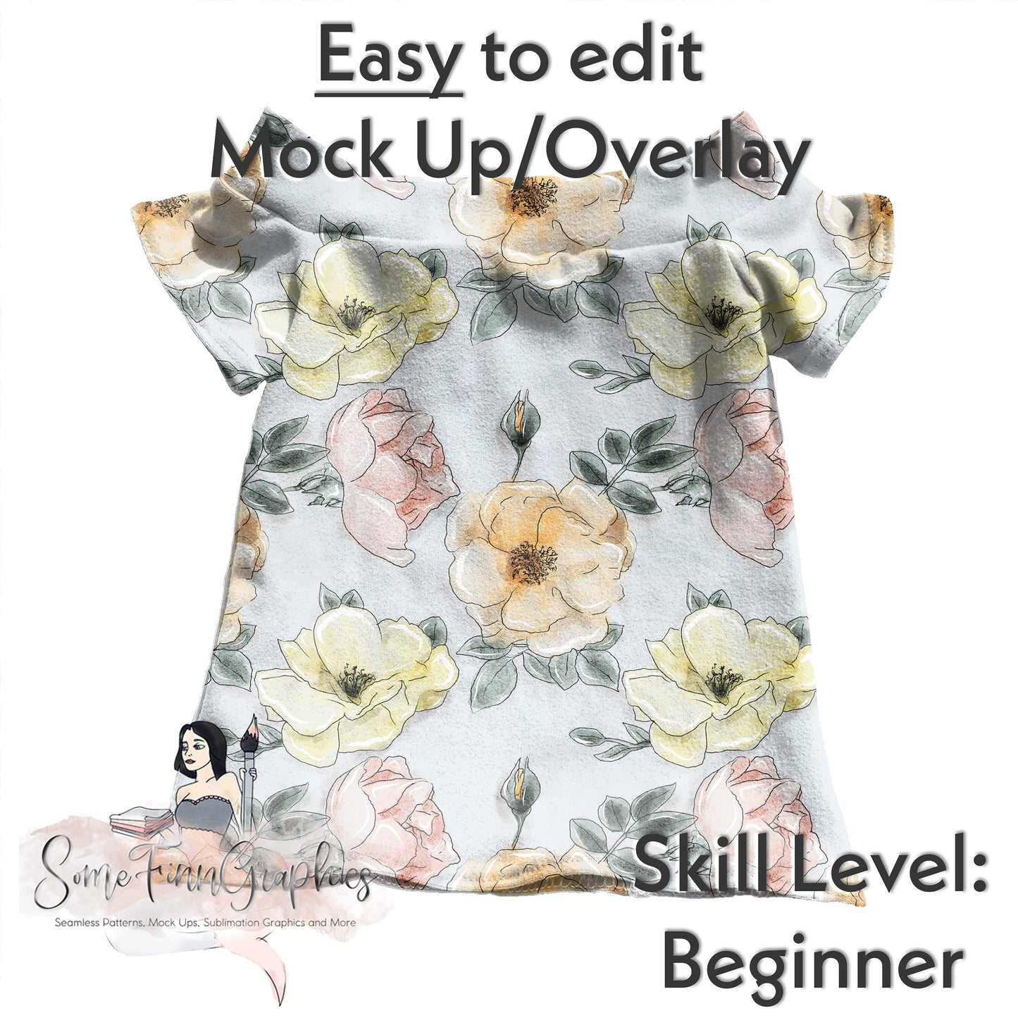 Realistic Off the Shoulder Shirt Mock Up