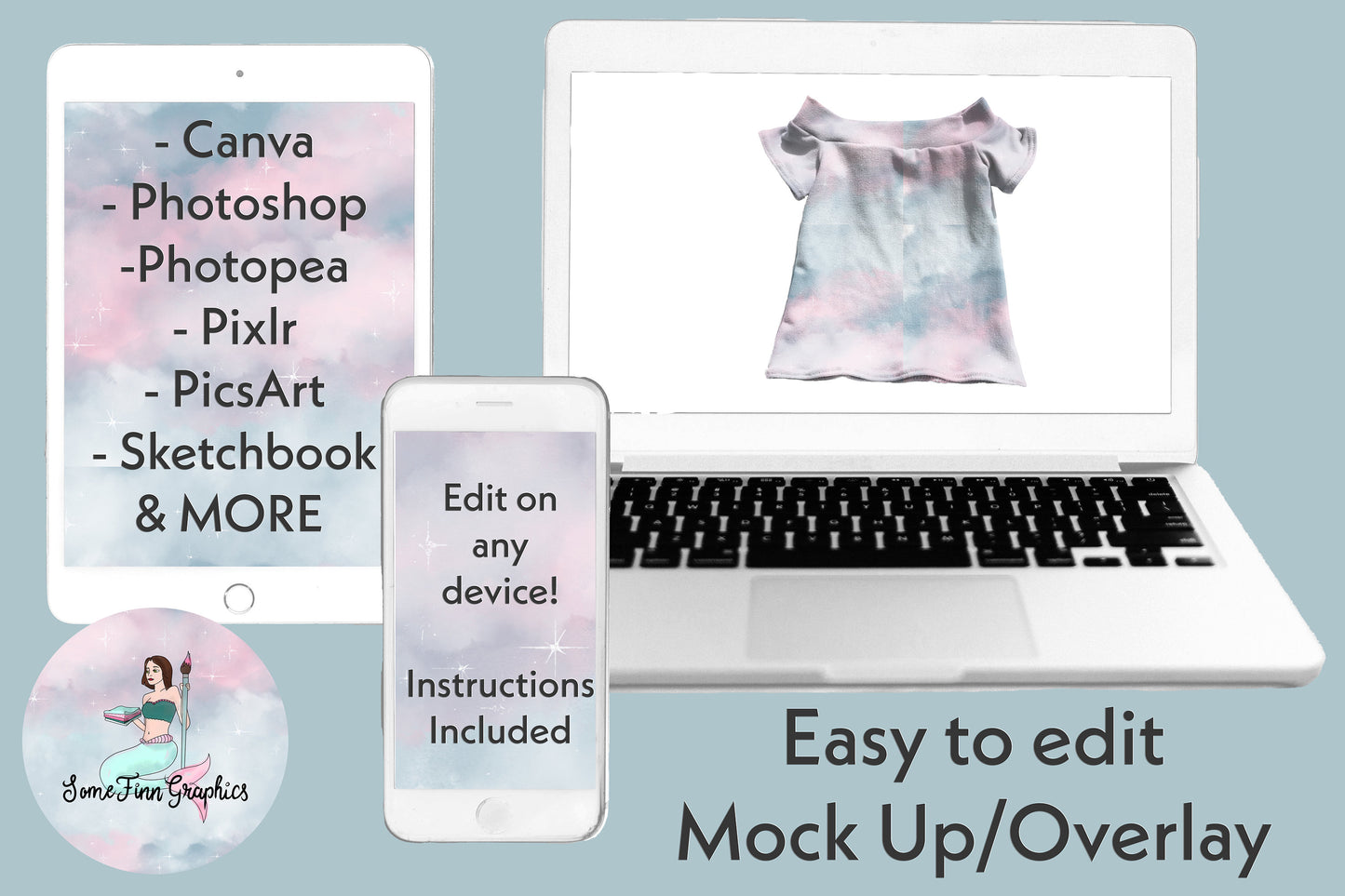 Realistic Off the Shoulder Shirt Mock Up