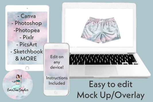 Realistic Board Shorts Mock Up