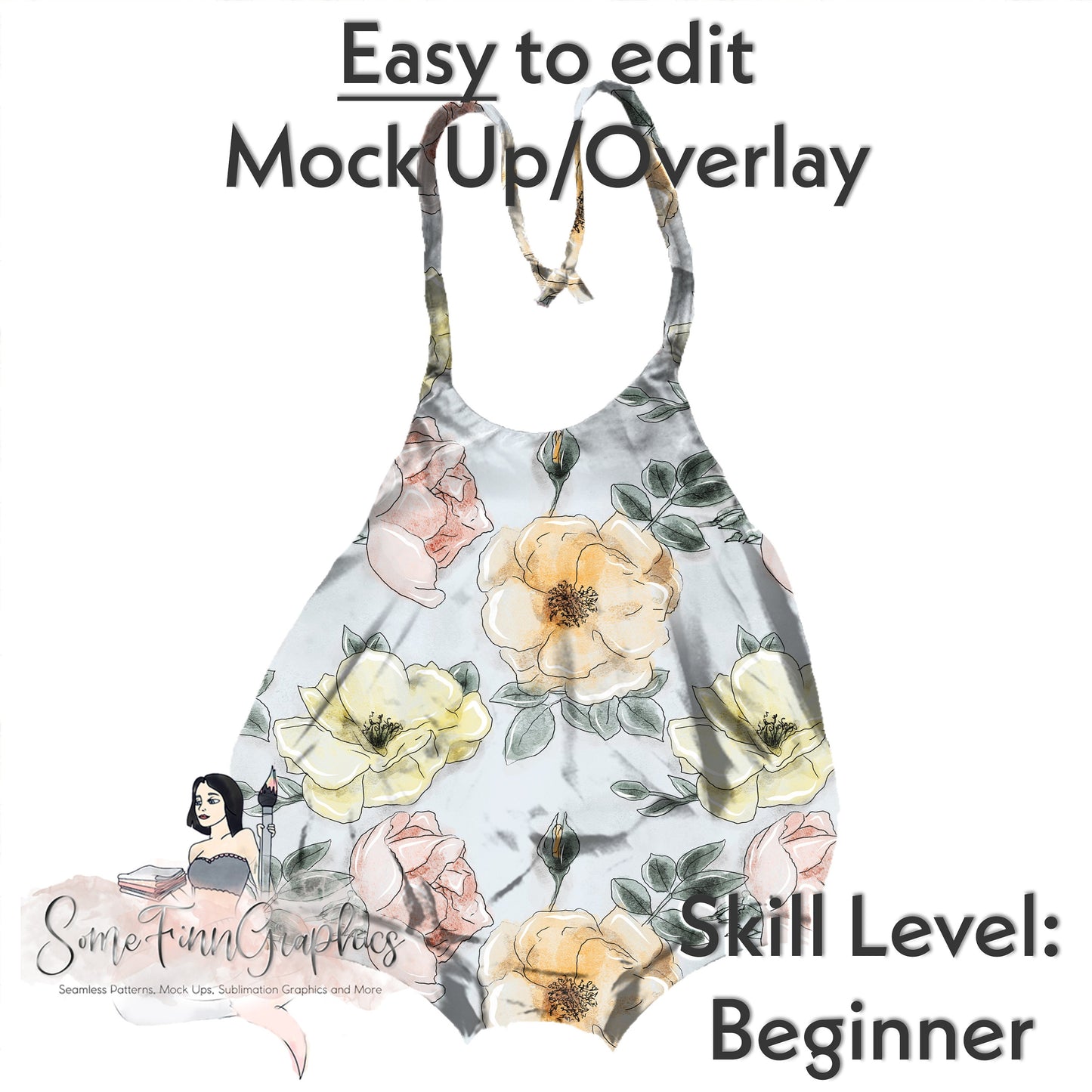 Realistic Bubble Romper Halter Mock