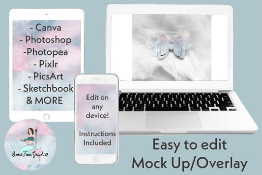 Realistic Leather Bow Mock Up