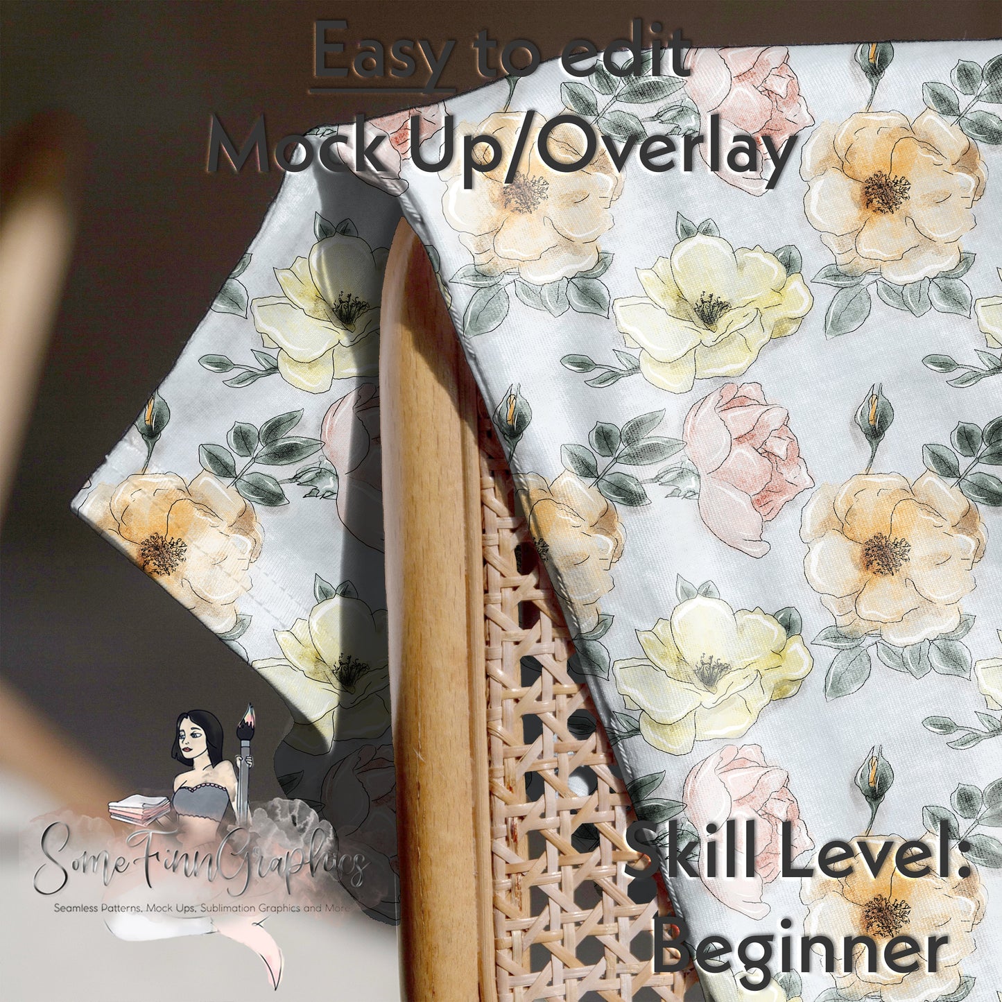 Realistic Fabric on a Chair Mock Up
