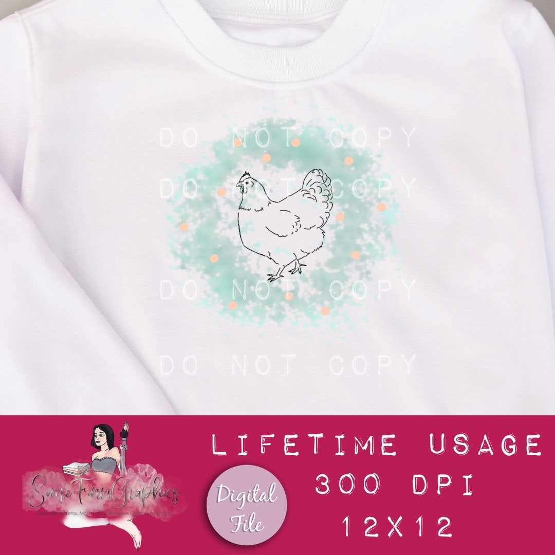 Chicken Sublimation Graphic