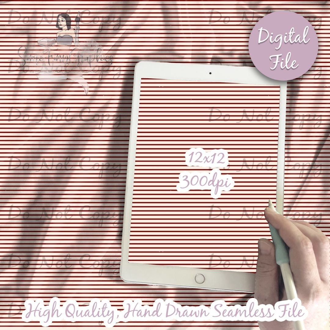 Tiny Red Vintage Stripes