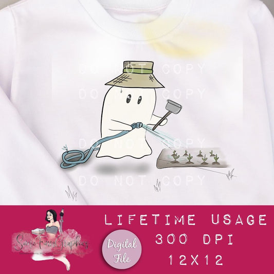 Ghost Gardening Sublimation Graphic