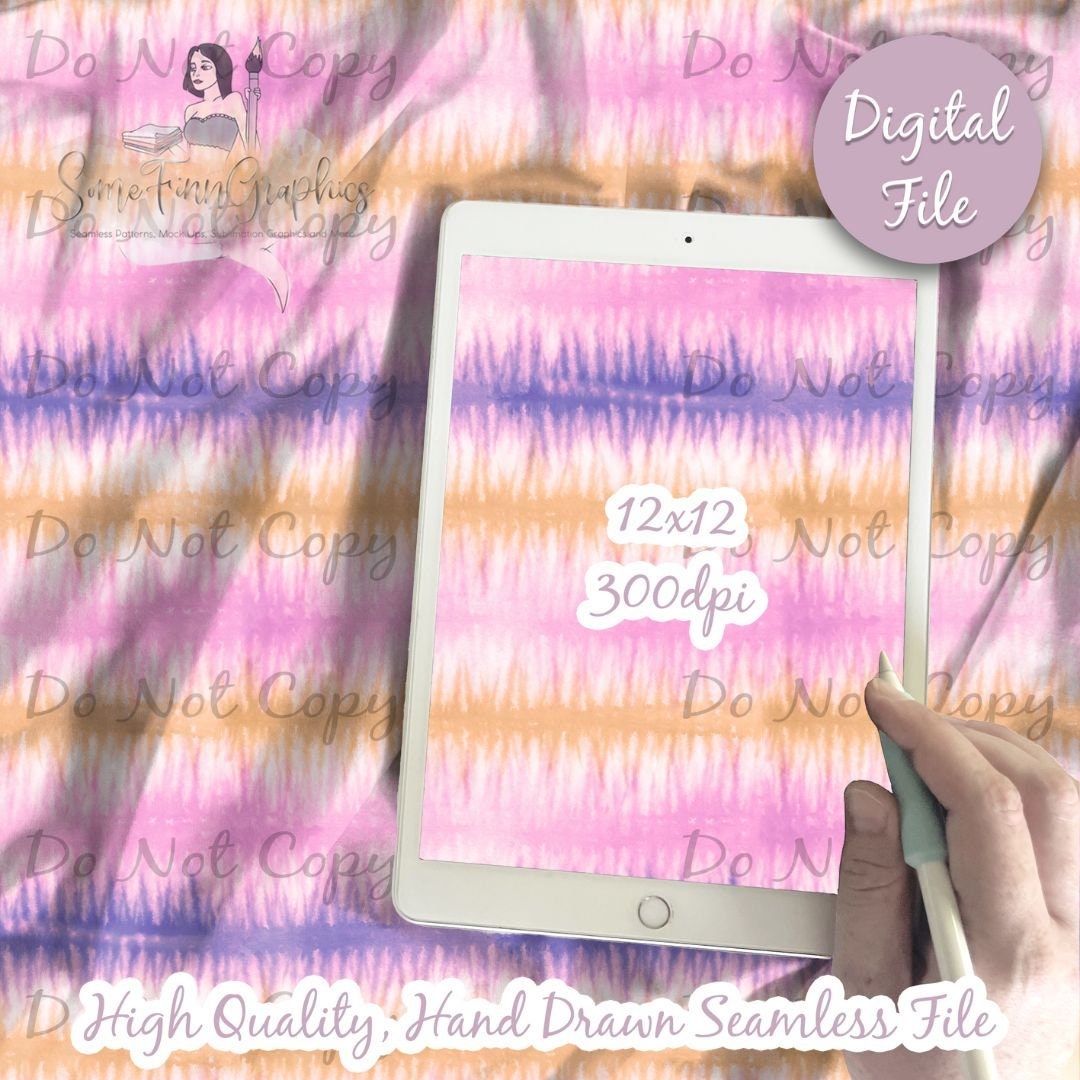 Pastel Tie Dye Stripes