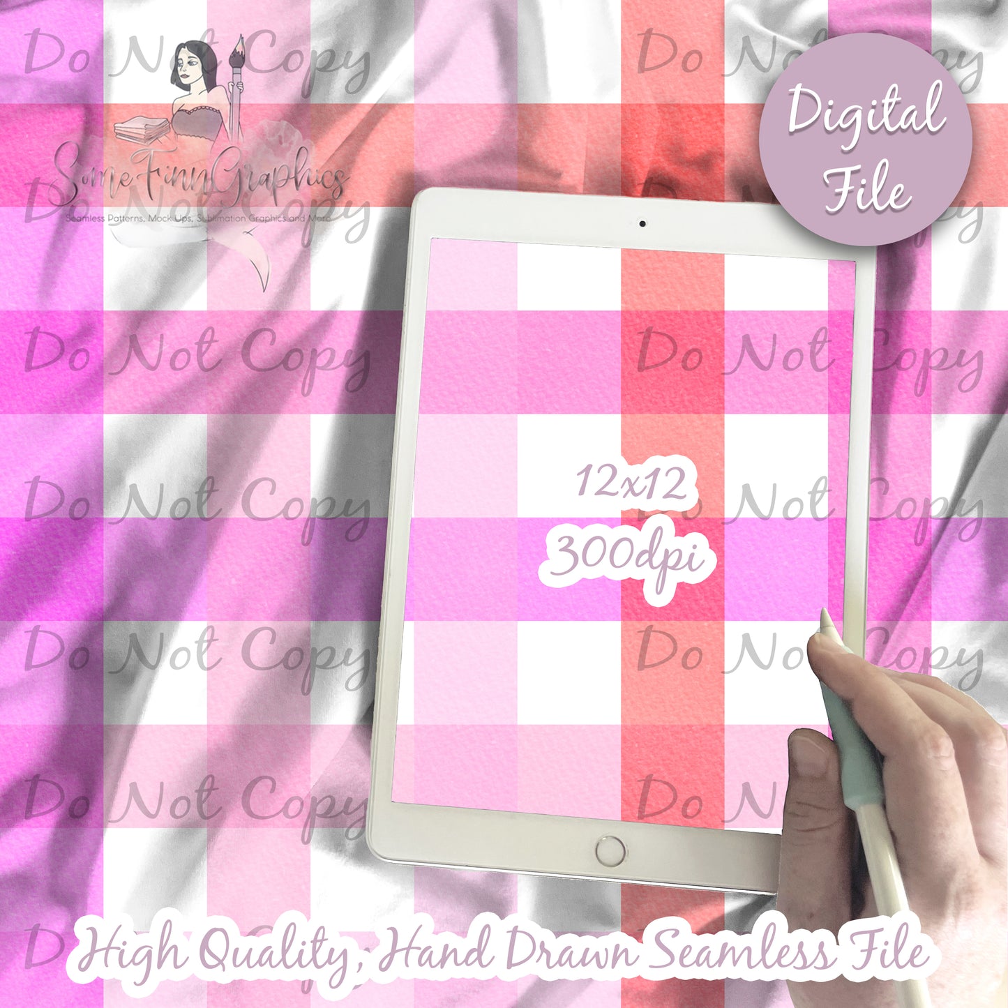 Pink Plaid Seamless Designs