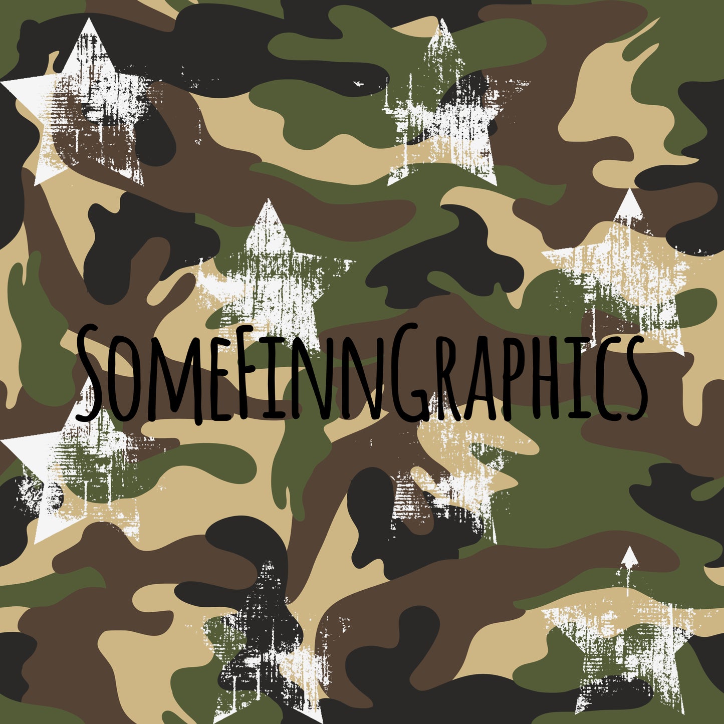 Distressed Stars Camo Seamless Design