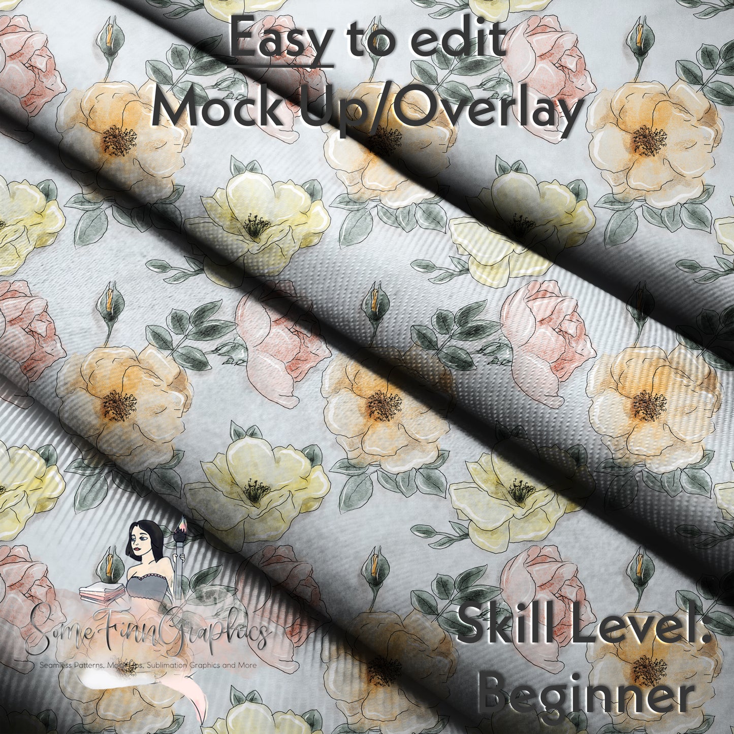 Realistic Folded Fabric Mock Up