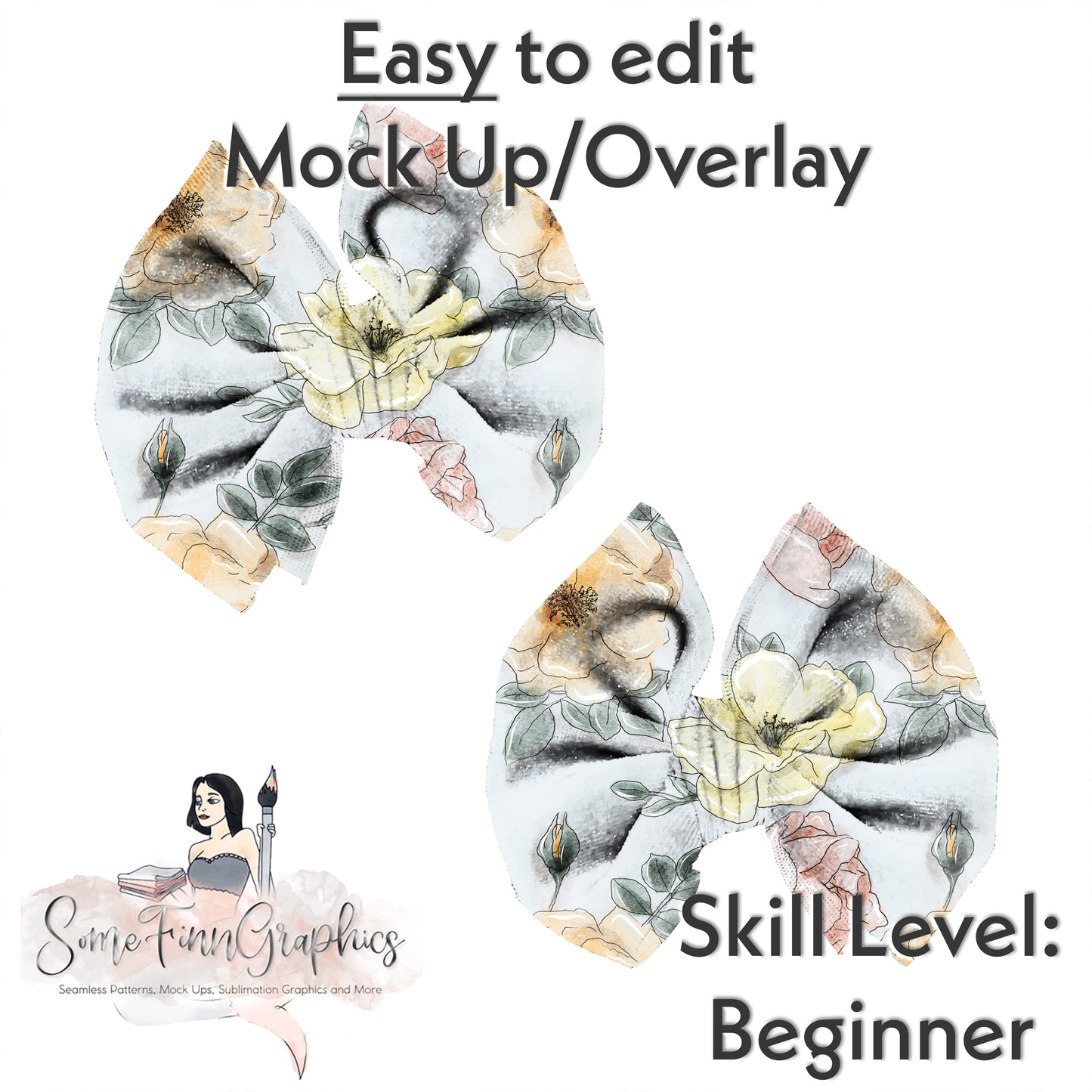 Realistic Velvet Piggies Mock Up