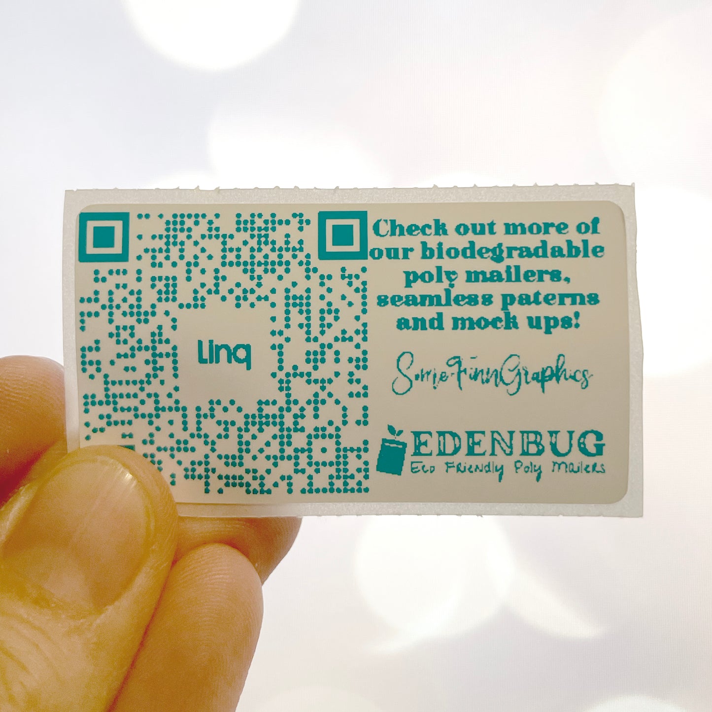 2.25" x 1.25" Custom QR Logo Stickers for Poly Mailers