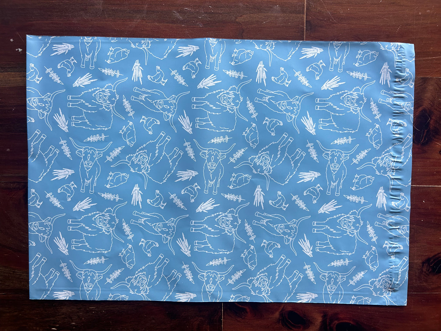 10x13 Green Cow and Chicken Biodegradable Poly Mailers