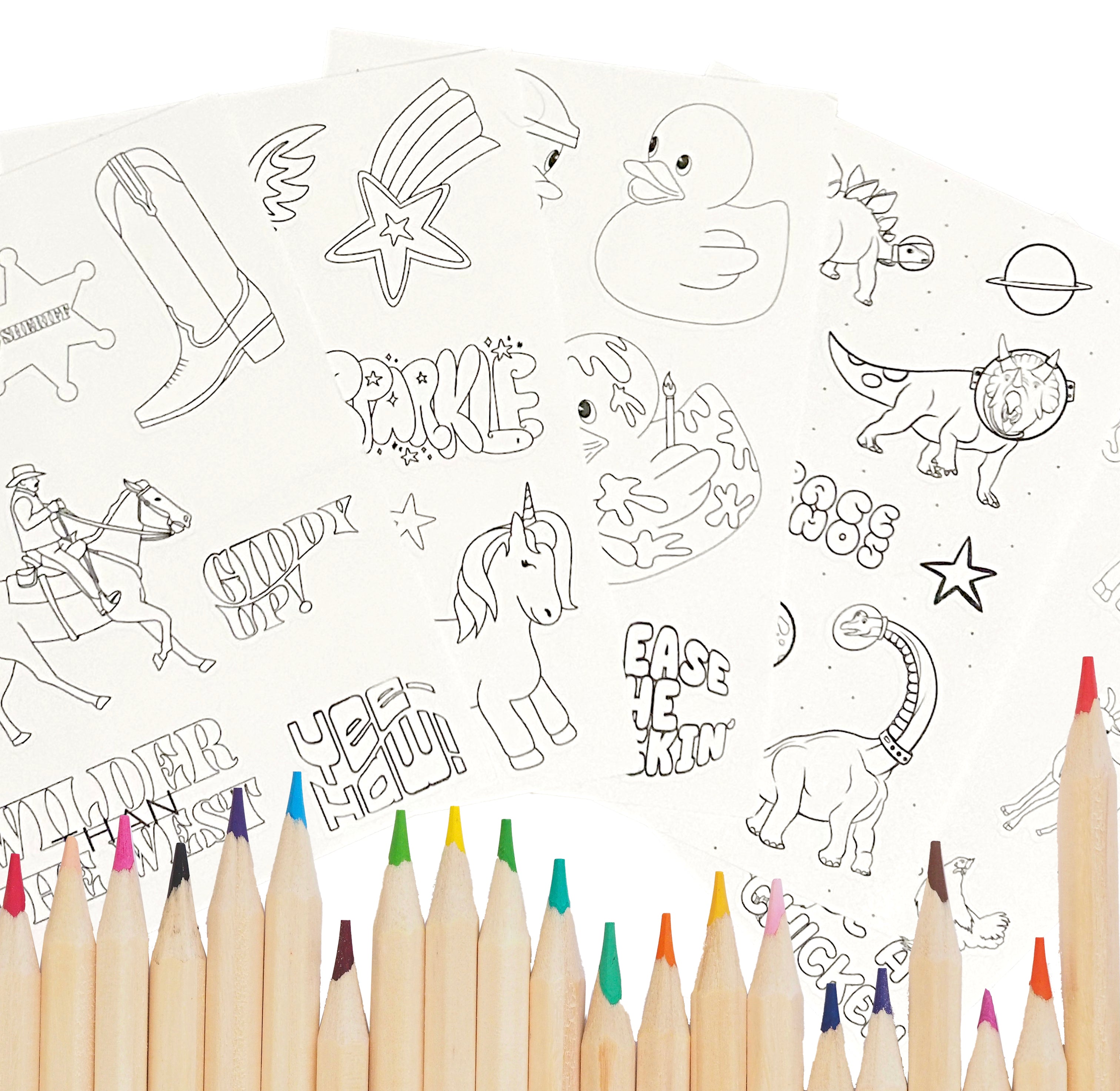 Color Me Sticker Design Color Me Sticker Sheets – SomeFinn
