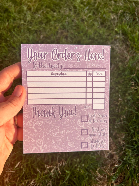 Your Order’s Here! Notepad