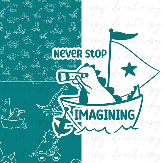 Dinos that GO Seamless and Graphic