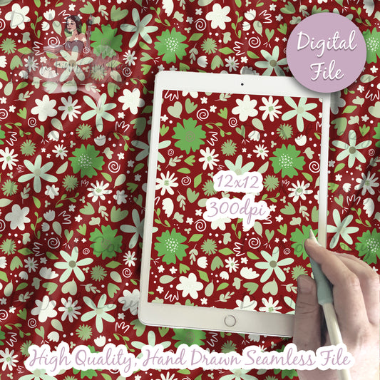 Christmas Floral Seamless