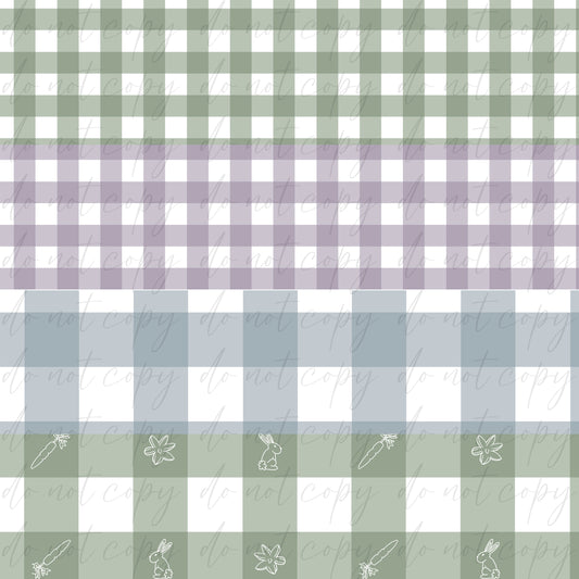 Bunny Gingham Seamless and Graphics