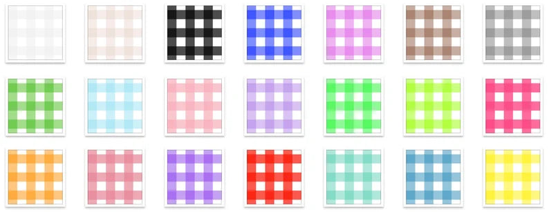 20 Gingham Seamless Digital Papers