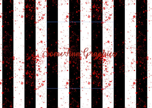 Black and White Bloody Stripes Seamless
