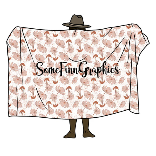 Boho Flowers Texture Seamless Design Pattern