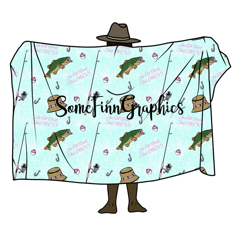 Bass Fishing Digital Paper
