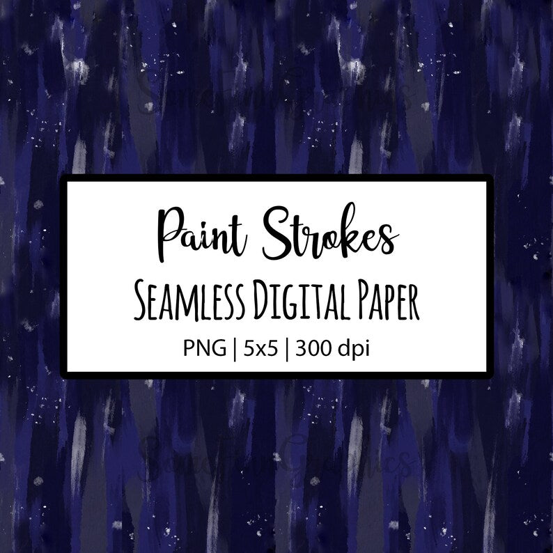 Blue Paint Strokes Seamless