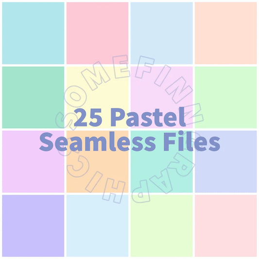 25 Pastel Solid Seamless Files Bundle Digital Paper