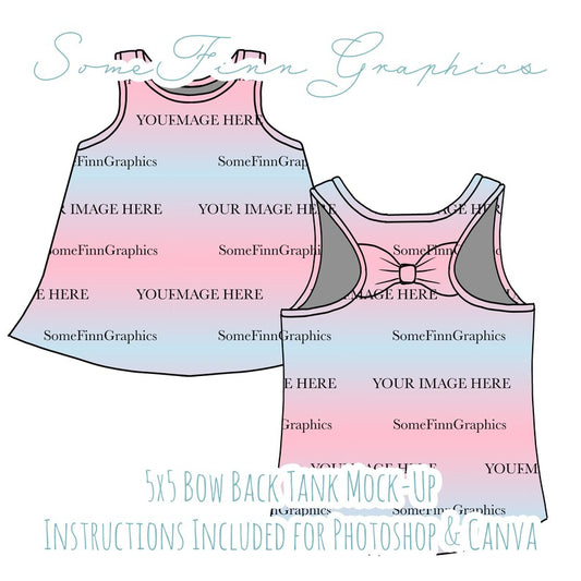 Bow Back Tank Top Mock-Up