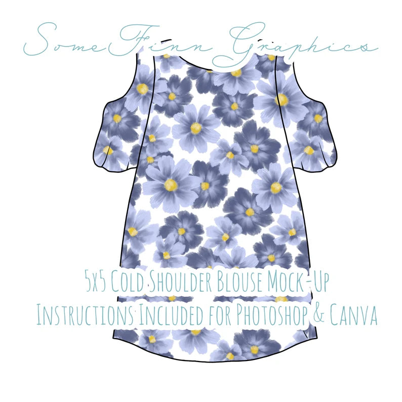 Cold Shoulder Shirt Mock-Up