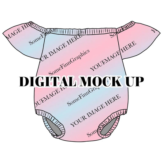 Bodysuit Flutter Sleeve Mock-Up