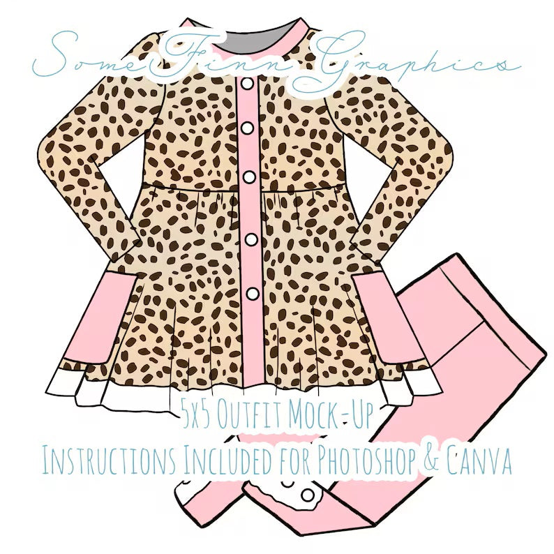 Dress and Pants Set Mock-Up