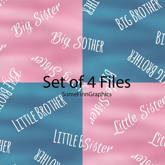 4 Sibling Seamless Files Bundle Digital Paper