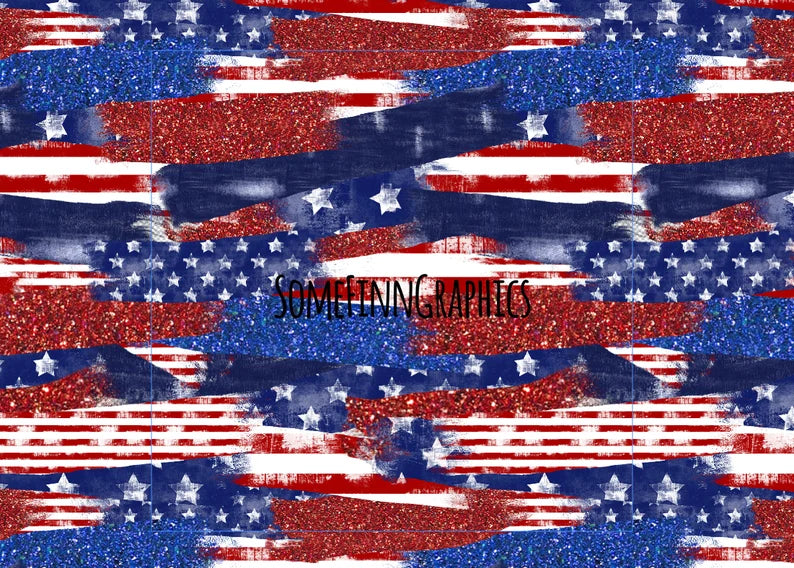 Brush Strokes Military USA Seamless Design Pattern