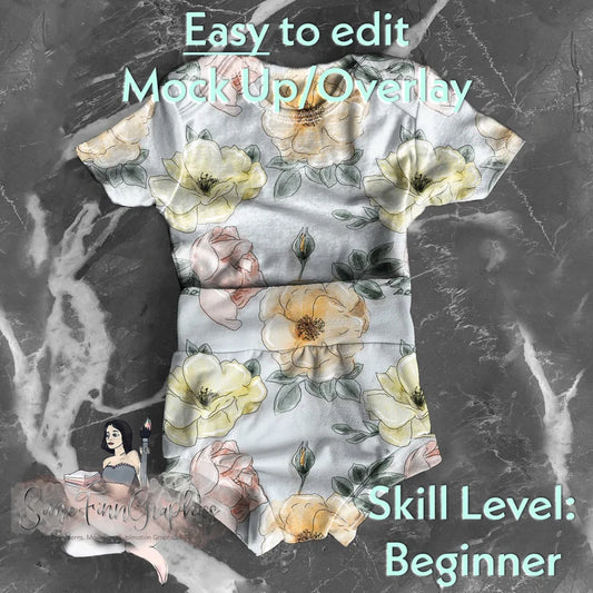 Bummie and Bodysuit Set Realistic Mock Up