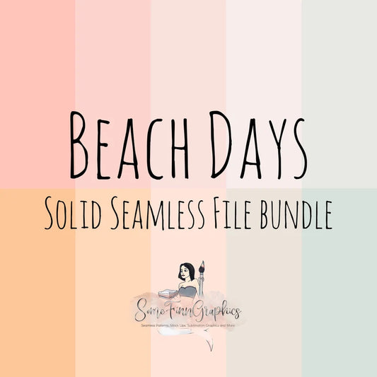 10 Beach Days Solid Seamless Files Bundle Digital Paper