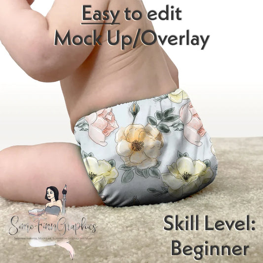 Cloth Diaper Realistic Mock-Up