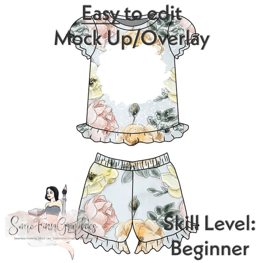 Bleach Splatter Pajamas Mock-Up