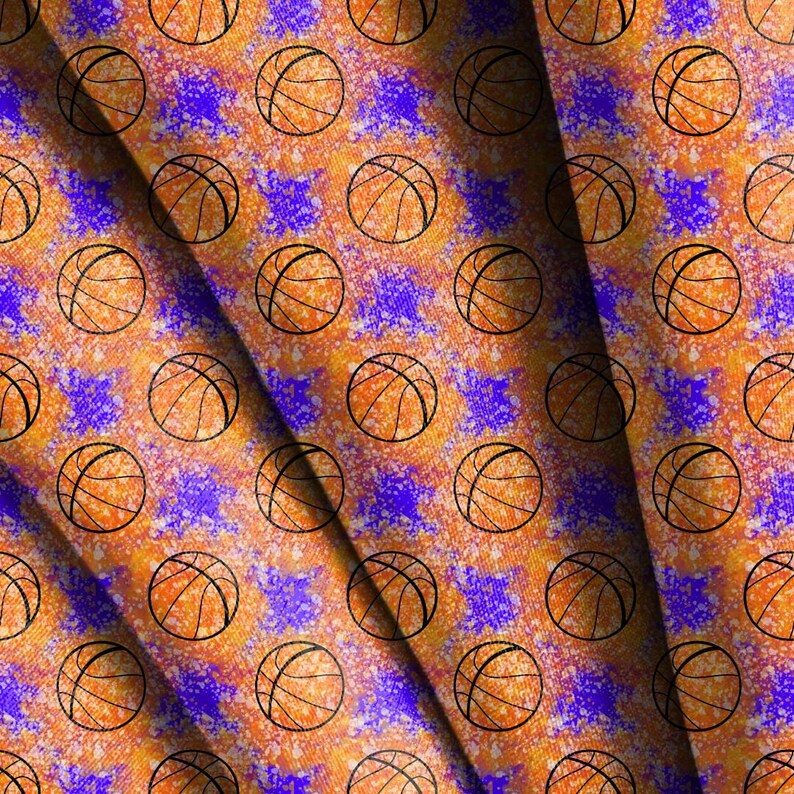 Basketball Neon Splatter Digital Paper