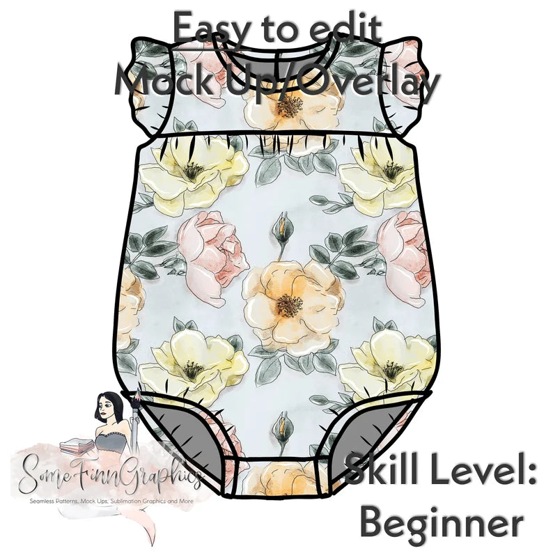 Flutter Bubble Romper Mock-Up