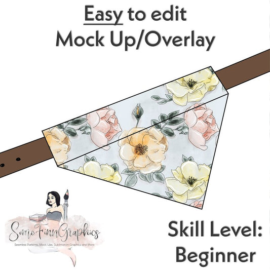 Dog Collar Bandana Mock-Up